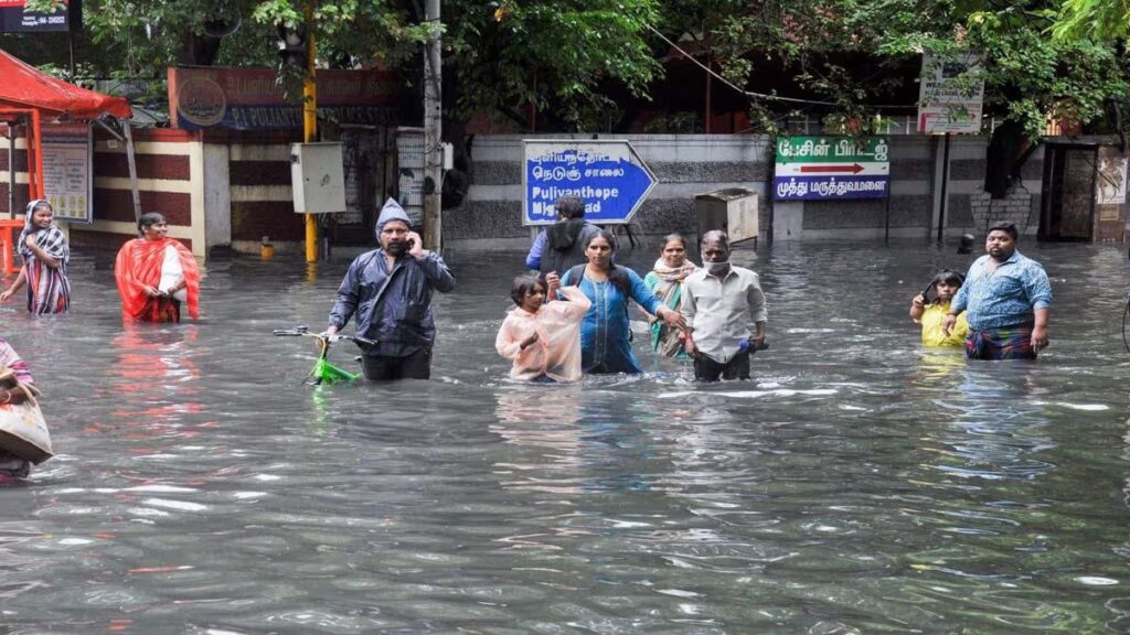 तमिलनाडु में भारी बारिश